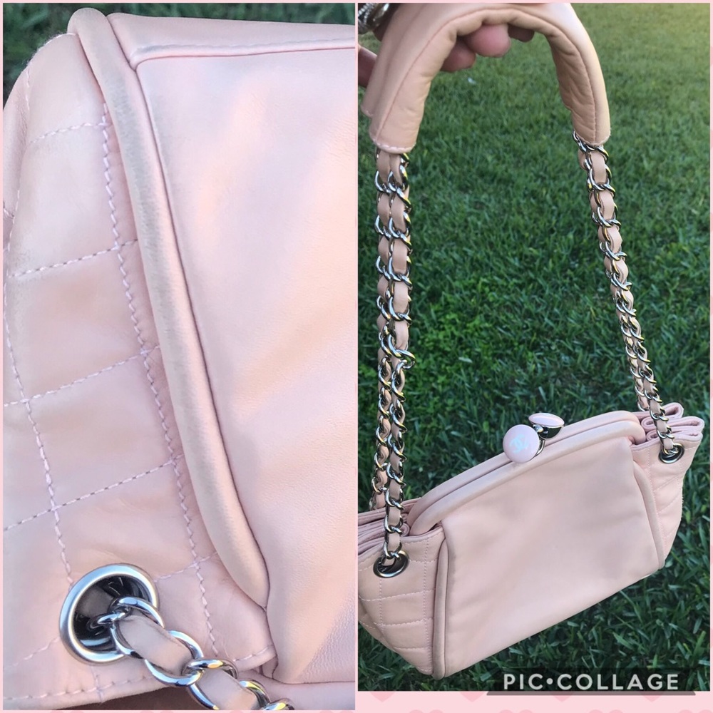 ❤️SOLD❤️AUTHENTIC CHANEL PINK LAMBSKIN CC KISS - Picture 3 of 8